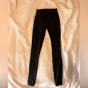 Size 2 black high rise, Lululemon leggings with side pockets